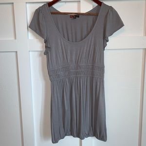 3/$20 Flutter Sleeve Gray Top